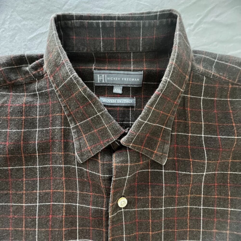 Share Men's Hickey Freeman Multicolor Plaid Shirt Long Sleeve Button Down, Size
